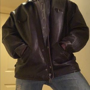 Vintage Men's Heavyweight Lined Leather Jacket